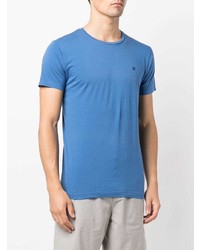 T-shirt à col rond bleu Hackett