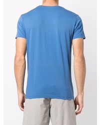 T-shirt à col rond bleu Hackett