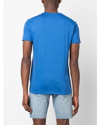 T-shirt à col rond bleu Lacoste