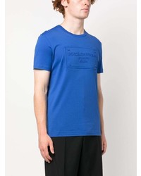 T-shirt à col rond bleu Dolce & Gabbana