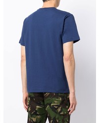 T-shirt à col rond bleu A Bathing Ape