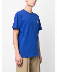 T-shirt à col rond bleu MAISON KITSUNÉ