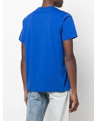 T-shirt à col rond bleu Marni