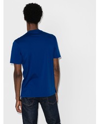 T-shirt à col rond bleu Ermenegildo Zegna