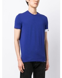 T-shirt à col rond bleu DSQUARED2