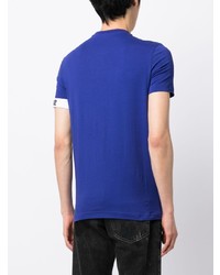 T-shirt à col rond bleu DSQUARED2