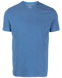 T-shirt à col rond bleu Majestic Filatures