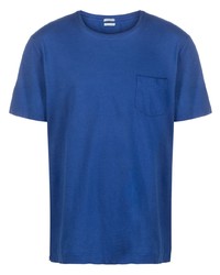 T-shirt à col rond bleu Massimo Alba