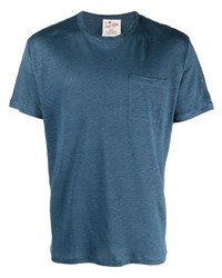 T-shirt à col rond bleu MC2 Saint Barth