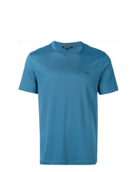 T-shirt à col rond bleu Michael Kors Collection