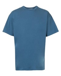T-shirt à col rond bleu Moschino