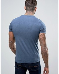 T-shirt à col rond bleu Asos