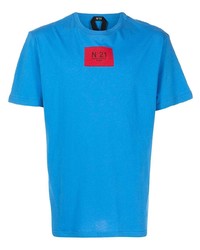 T-shirt à col rond bleu N°21