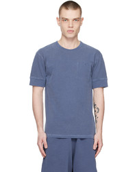 T-shirt à col rond bleu Nigel Cabourn