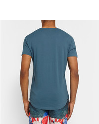 T-shirt à col rond bleu Orlebar Brown