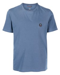 T-shirt à col rond bleu Parajumpers