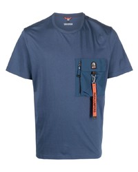 T-shirt à col rond bleu Parajumpers