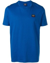 T-shirt à col rond bleu Paul & Shark