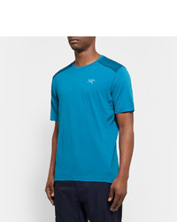 T-shirt à col rond bleu Arc'teryx