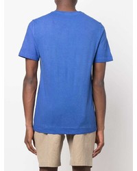 T-shirt à col rond bleu Massimo Alba