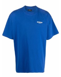 T-shirt à col rond bleu Represent