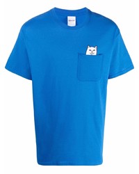 T-shirt à col rond bleu RIPNDIP