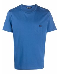 T-shirt à col rond bleu Ron Dorff