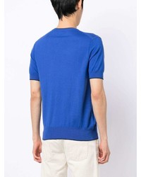 T-shirt à col rond bleu N.Peal