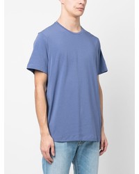 T-shirt à col rond bleu Corneliani