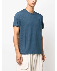 T-shirt à col rond bleu MC2 Saint Barth