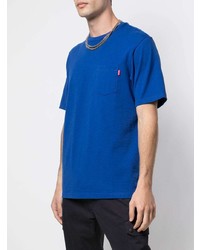 T-shirt à col rond bleu Supreme