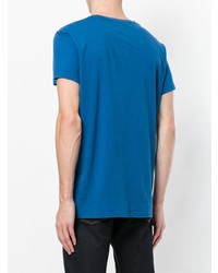 T-shirt à col rond bleu Tomas Maier