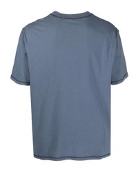 T-shirt à col rond bleu AFFIX