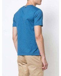 T-shirt à col rond bleu Thom Browne
