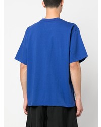 T-shirt à col rond bleu Sacai