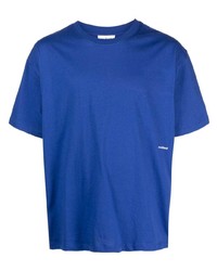 T-shirt à col rond bleu Soulland