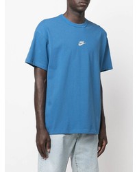 T-shirt à col rond bleu Nike