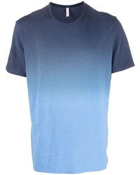 T-shirt à col rond bleu Sun 68