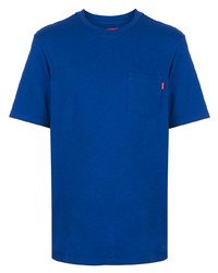 T-shirt à col rond bleu Supreme