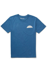 T-shirt à col rond bleu