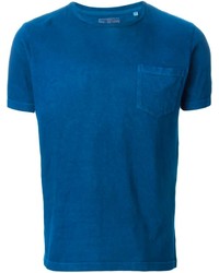 T-shirt à col rond bleu