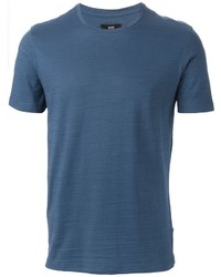 T-shirt à col rond bleu