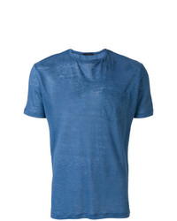 T-shirt à col rond bleu The Gigi
