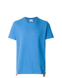 T-shirt à col rond bleu Thom Browne