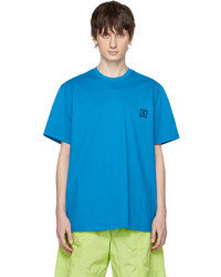 T-shirt à col rond bleu Wooyoungmi