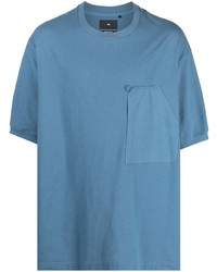 T-shirt à col rond bleu Y-3