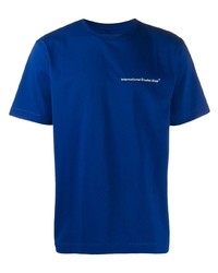 T-shirt à col rond bleu Études