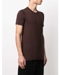 T-shirt à col rond bordeaux Rick Owens