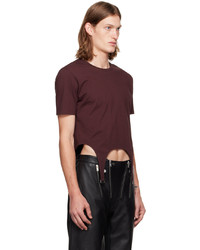 T-shirt à col rond bordeaux Dion Lee