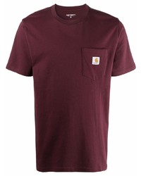 T-shirt à col rond bordeaux Carhartt WIP